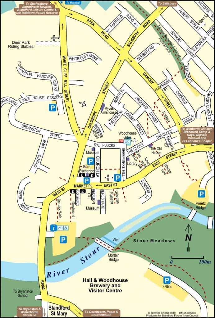 Maps of the Town Blandford Forum Town Council