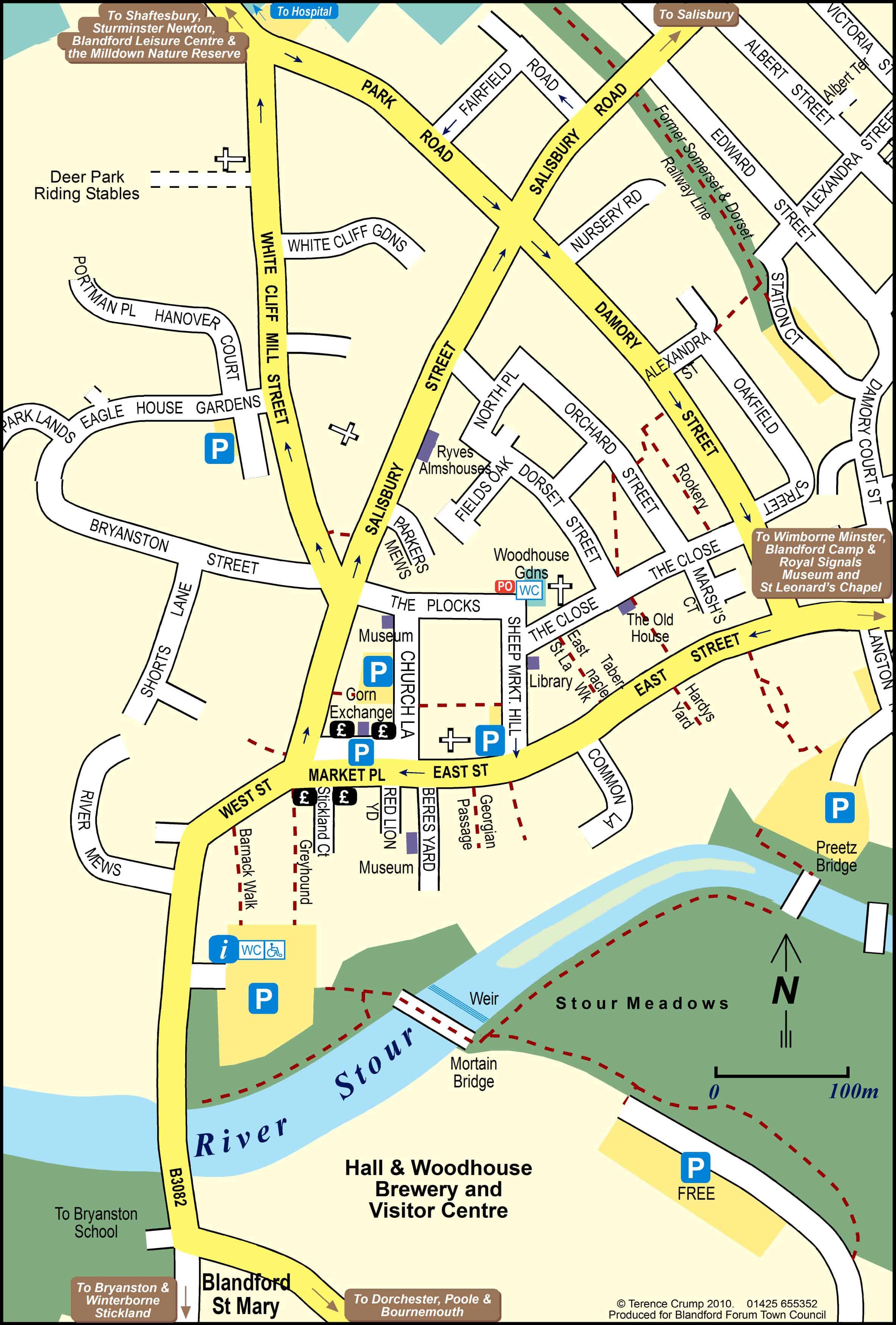 Maps of the Town Blandford Forum Town Council