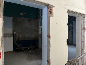 Demolition of the toilets