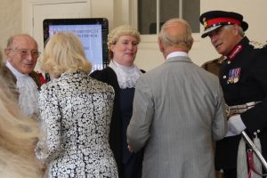 The Mayor, Town Clerk and Lord-Lieutenant with Their Majesties.